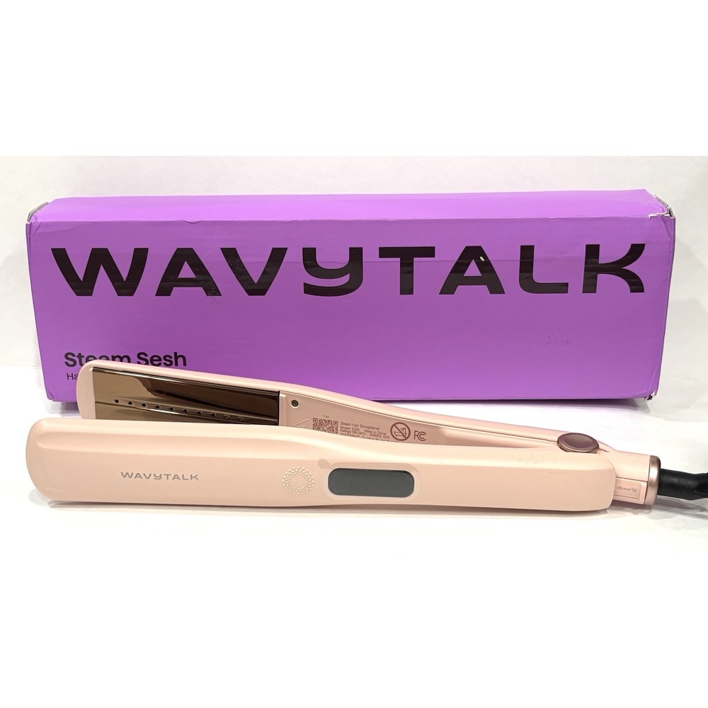 Wavytalk Steam Sesh Hair Straightener S228 Pink Open Box Complete Set